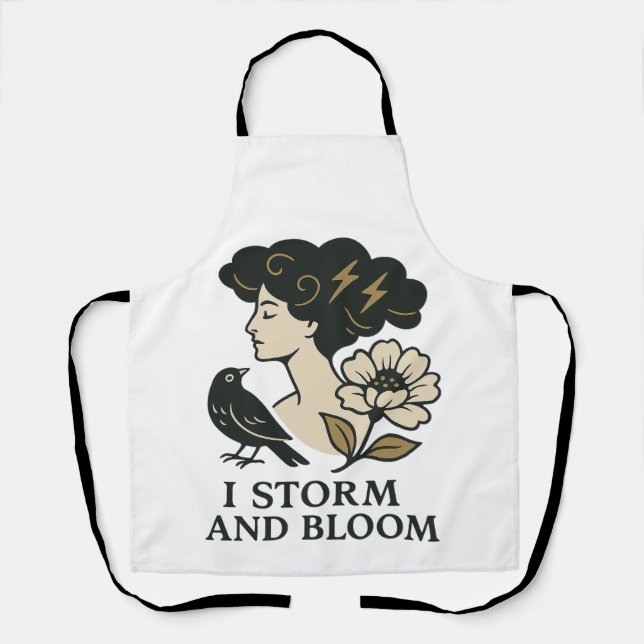 I Storm and Bloom Apron (Front)