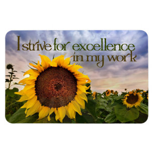 "I strive for excellence" Motivation Affirmation Magnet