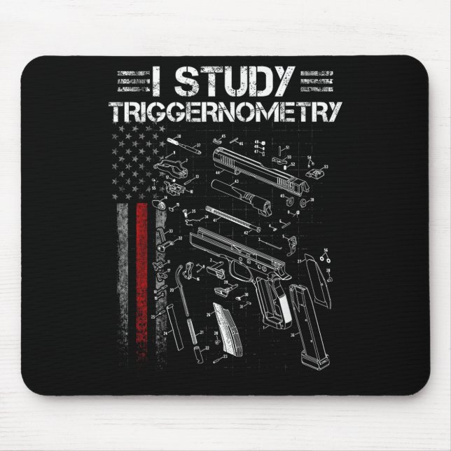 I Study Triggernometry Gun Veteran Christmas  Mouse Pad (Front)