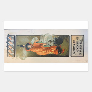 I Summon Up Remembrance of Things Past Vintage Rectangular Sticker