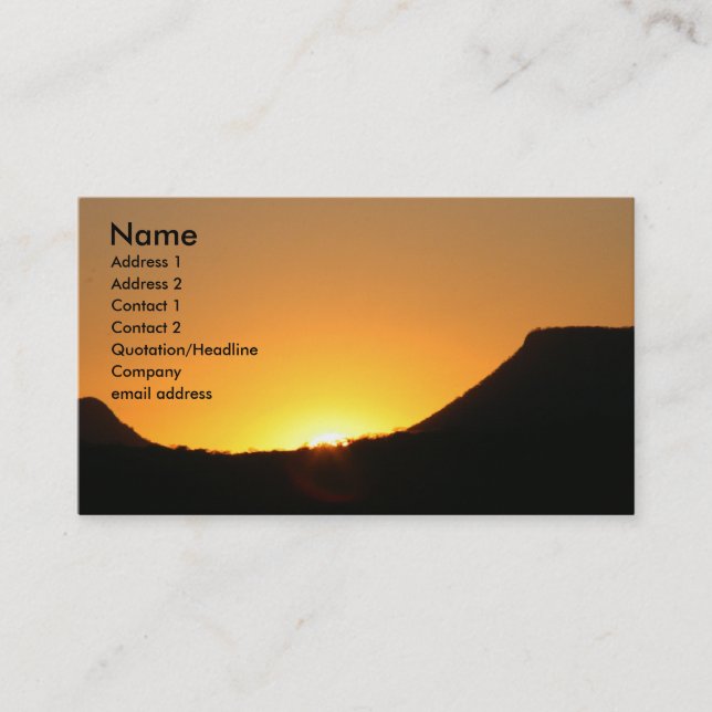 i sunrise business card (Front)