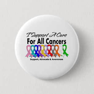 I Support A Cure For All Cancers 6 Cm Round Badge