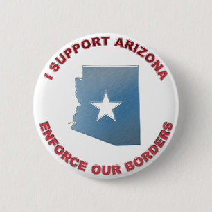 I Support Arizona 6 Cm Round Badge