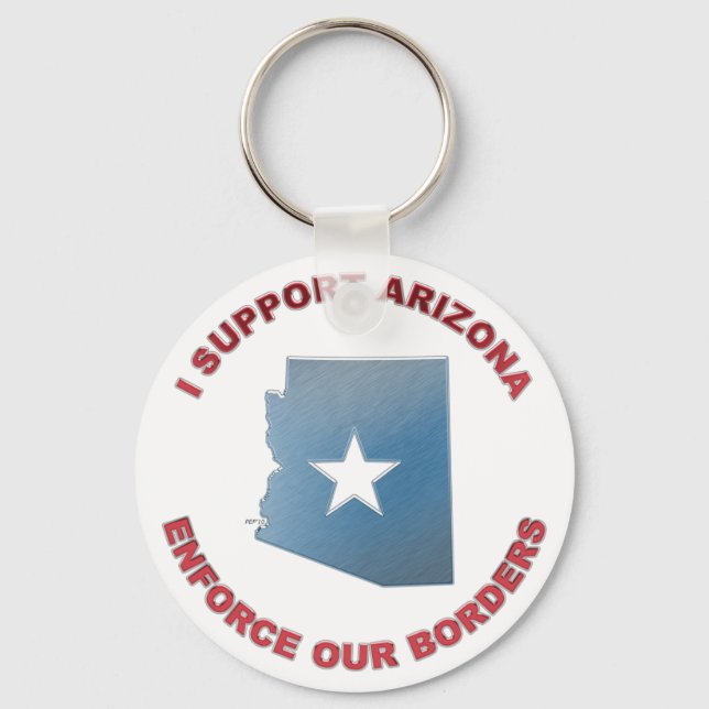 I Support Arizona Key Ring (Front)