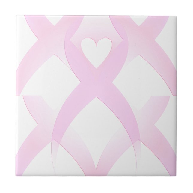 I Support,Breast Cancer Awareness_ Tile (Front)