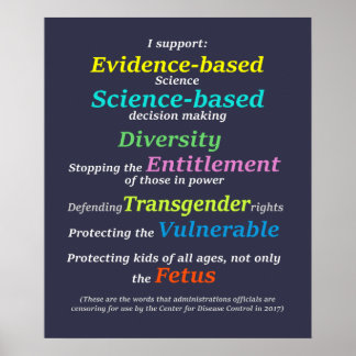 I support diversity and evidence based science poster