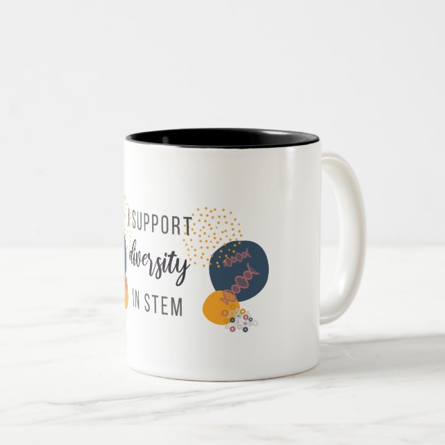 'I support diversity in STEM' cute mug (Front Right)