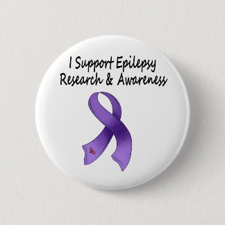 I SUPPORT Epilepsy Research 6 Cm Round Badge
