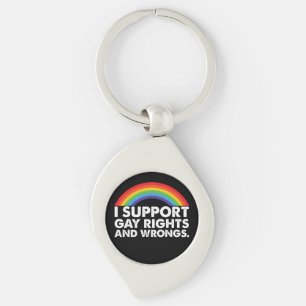 I Support Gay Rights and Gay Wrongs Gays Key Ring