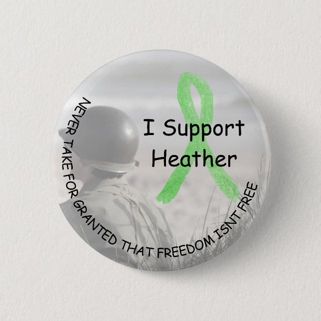 I Support Heather, Freedom Isn't Free Button (Front)