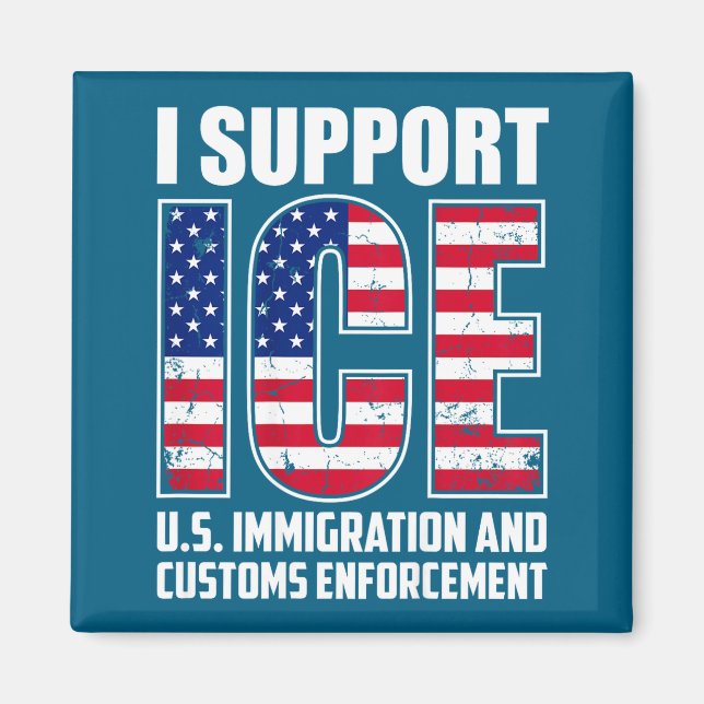 I support ice  magnet (Front)