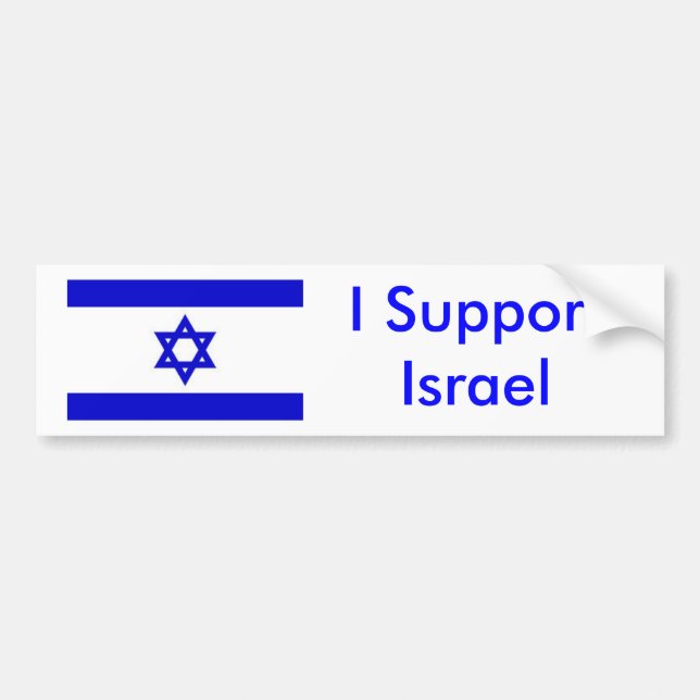 I Support Israel Bumper Sticker (Front)