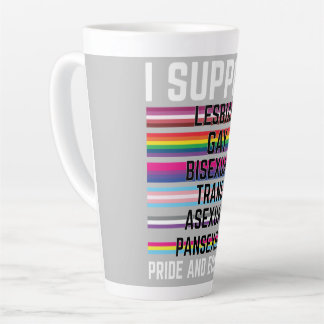 I Support Lesbian Gay Bisexual Trans Asexual Panse Latte Mug