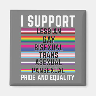 I Support Lesbian Gay Bisexual Trans Asexual Panse Magnet