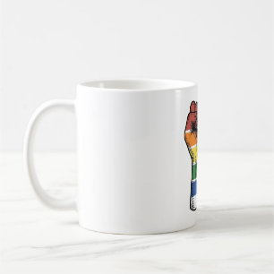 I Support LGBTQ Vintage Pride Fist Shirt Design_1 Coffee Mug