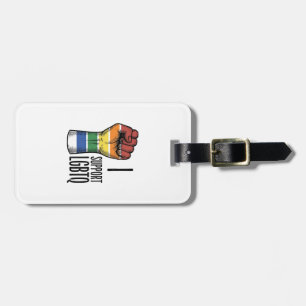 I Support LGBTQ Vintage Pride Fist Shirt Design_1 Luggage Tag