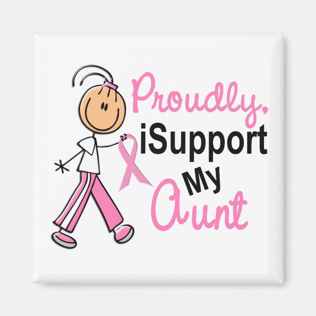I Support My Aunt SFT (Breast Cancer) Magnet (Front)