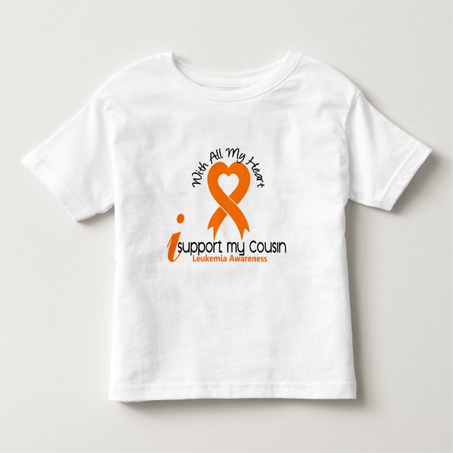 I Support My Cousin Leukaemia Toddler T-Shirt (Front)