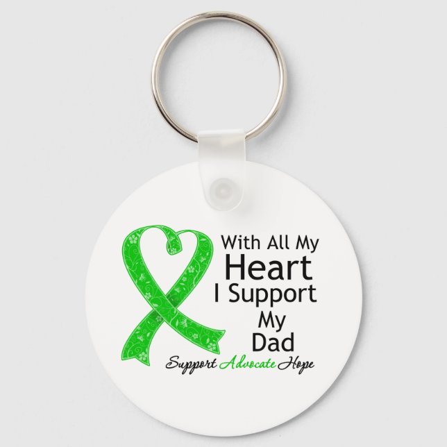 I Support My Dad With All My Heart Key Ring (Front)