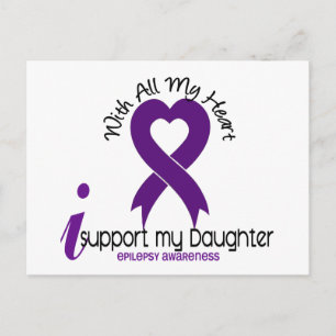 I Support My Daughter Epilepsy Postcard