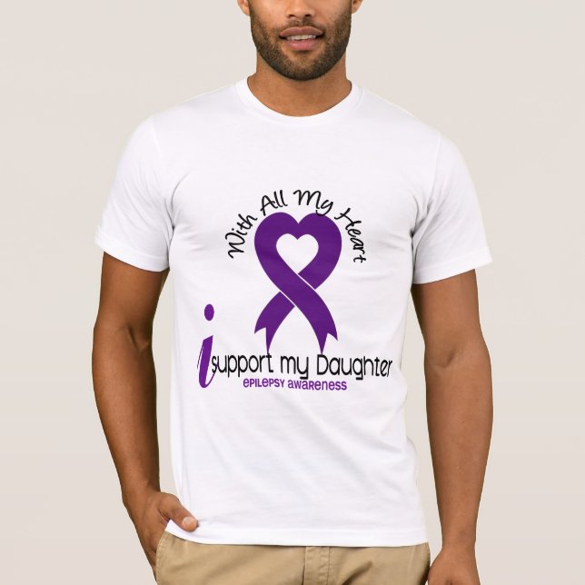 I Support My Daughter Epilepsy T-Shirt (Front)