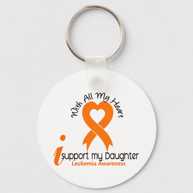 I Support My Daughter Leukaemia Key Ring (Front)
