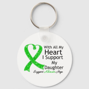 I Support My Daughter With All My Heart Key Ring