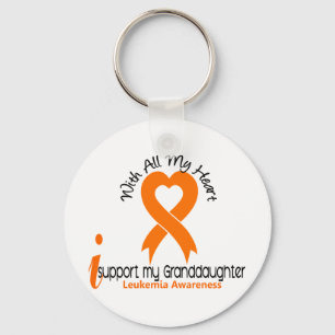 I Support My Granddaughter Leukaemia Key Ring