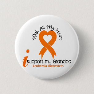 I Support My Grandpa Leukaemia 6 Cm Round Badge
