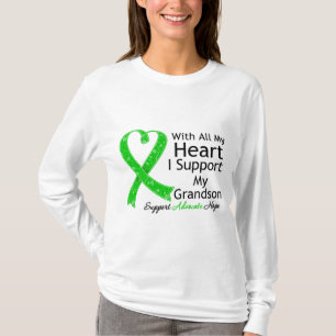 I Support My Grandson With All My Heart T-Shirt