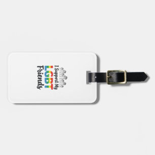 I Support My LGBT Friends Rainbow Pride Vector Des Luggage Tag
