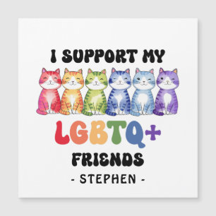 I Support My LGBTQ Friends – Rainbow Cat Pride