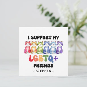 I Support My LGBTQ Friends – Rainbow Cat Pride