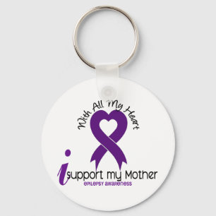 I Support My Mother Epilepsy Key Ring