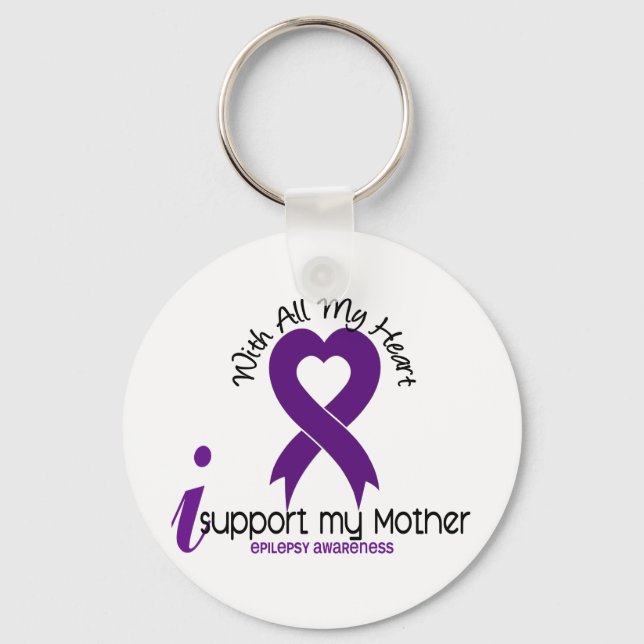 I Support My Mother Epilepsy Key Ring (Front)