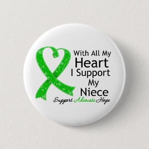 I Support My Niece All My Heart 6 Cm Round Badge