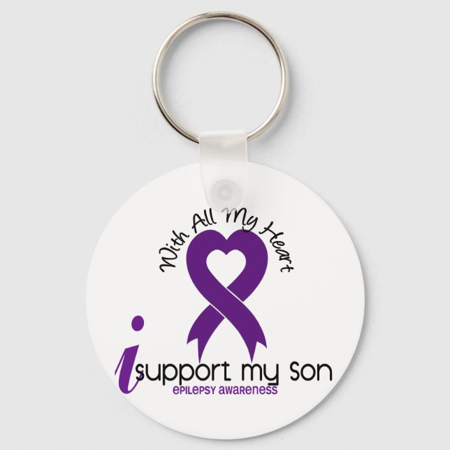 I Support My Son Epilepsy Key Ring (Front)