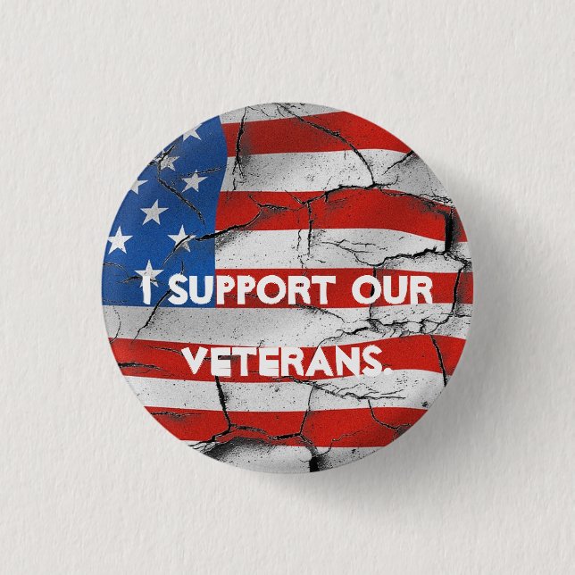 I SUPPORT OUR VETERANS AMERICAN FLAG PIN (Front)