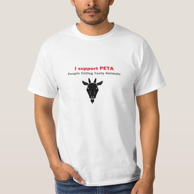 I Support PETA t-shirt print (Front)