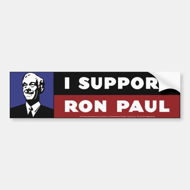 I Support Ron Paul - Blue Bumper Sticker (Front)