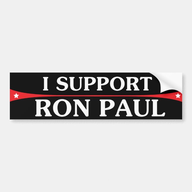 I Support Ron Paul Bumper Sticker (Front)