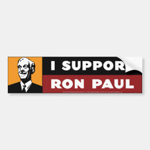 I Support Ron Paul - Orange Bumper Sticker