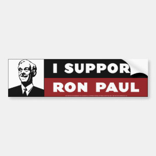 I Support Ron Paul - White Bumper Sticker