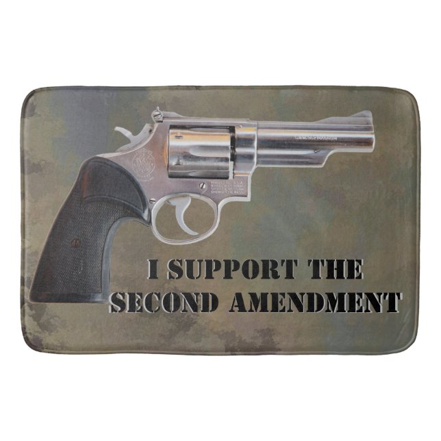 I SUPPORT THE SECOND AMENDMENT BATH MAT (Front)