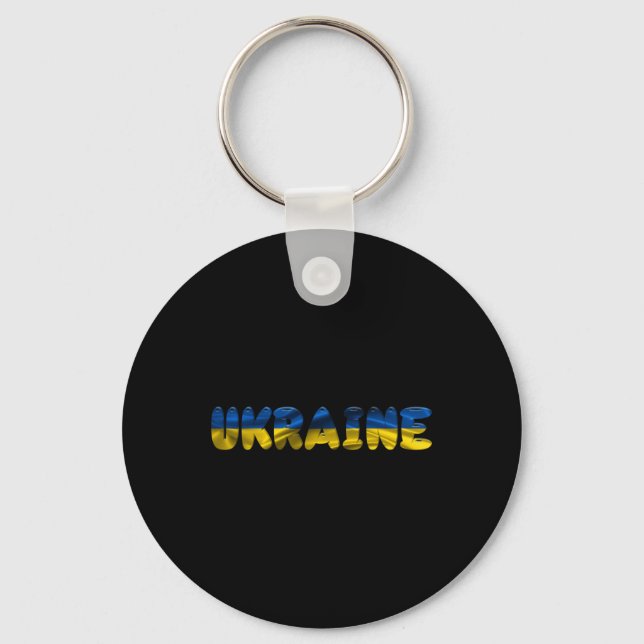 I Support Ukraine- Save Ukraine  Key Ring (Front)