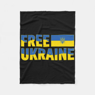 I Support Ukraine Stand With Ukraine Ukrainian Fla Fleece Blanket