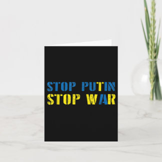 I Support Ukraine Stop Putin Stop War Card