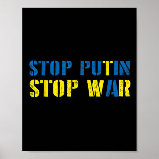 I Support Ukraine Stop Putin Stop War Poster