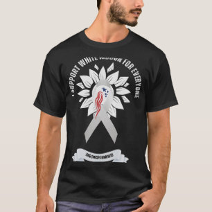 I Support White Ribbon for Everyone Lung Cancer Aw T-Shirt