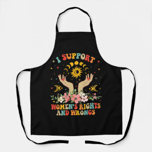 I support women's rights and wrongs vintage apron